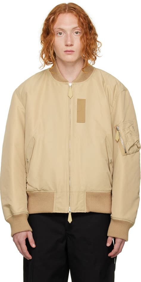 burberry polyester bomber beige|Burberry .